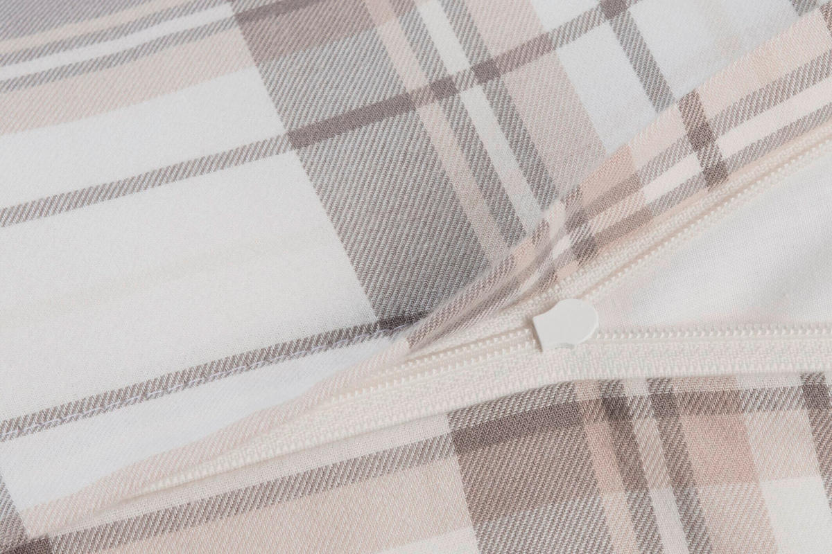 WENDEBETTWÄSCHE 2-teilig Soft Frames Flanell 135/200 cm  - Creme, Design, Textil (135/200cm) - Joop!