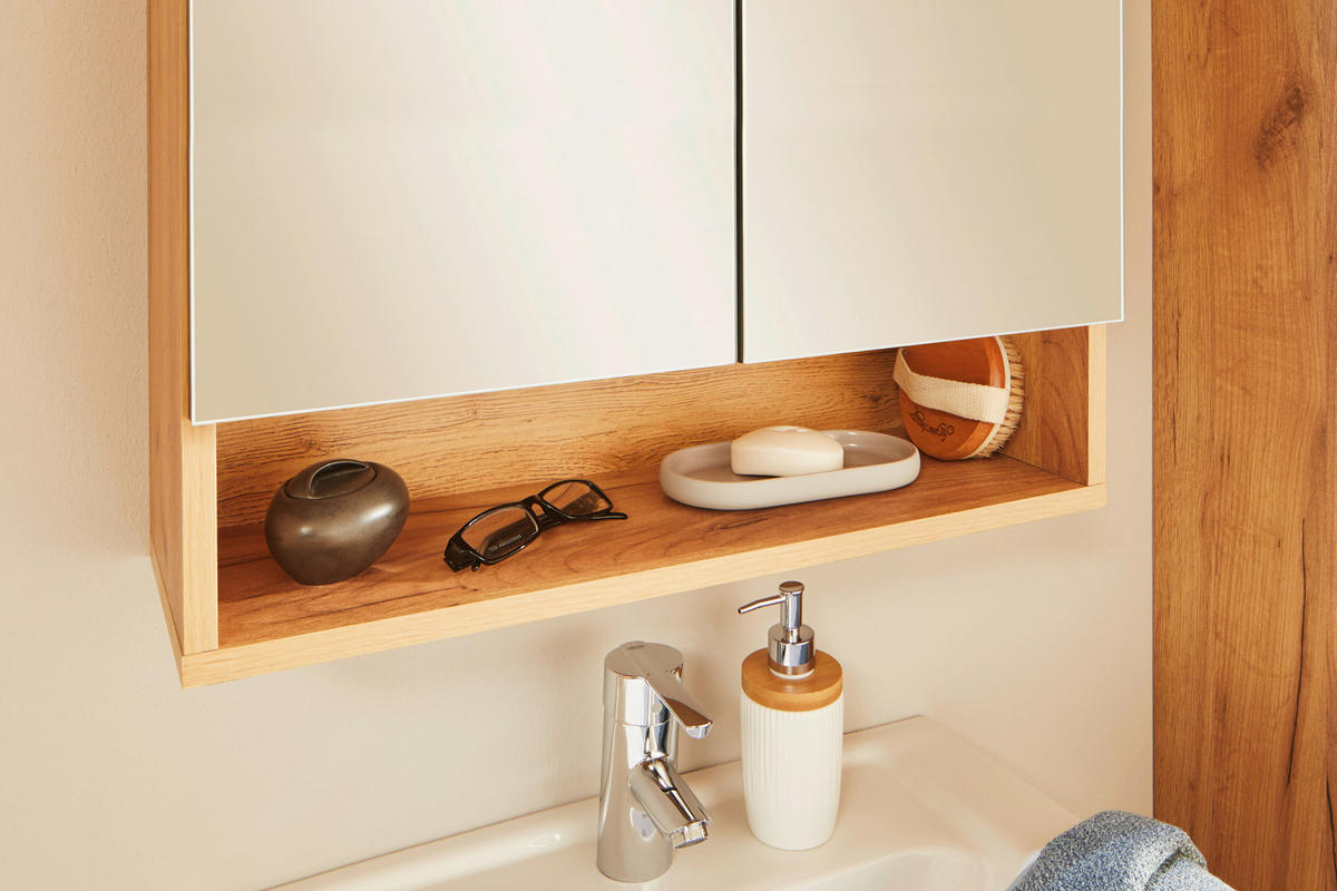 SPIEGELSCHRANK 60/75/22 cm  - Eiche Artisan, Modern, Glas/Holzwerkstoff (60/75/22cm) - MID.YOU