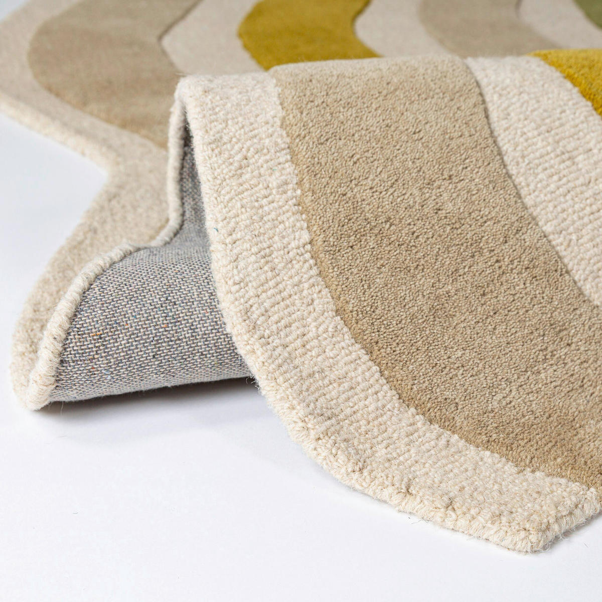 WOLLTEPPICH 200/290 cm Cascade Grün organisch  - Grün, Basics, Textil (200/290cm) - Flair Rugs