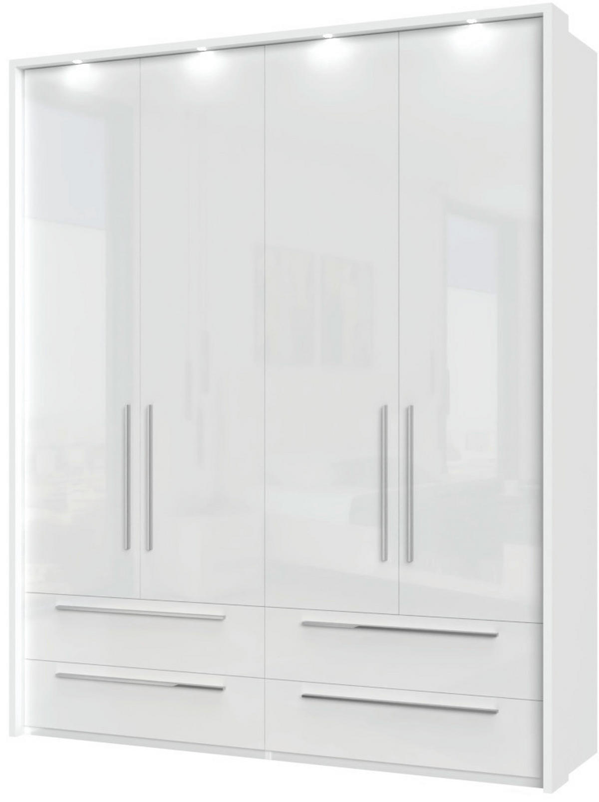 ORMAR SA KLASIČNIM VRATIMA bela, bela visoki sjaj  187/226/60 cm  - bela visoki sjaj/bela, Dizajnerski, pločasti materijal/plastika (187/226/60cm)