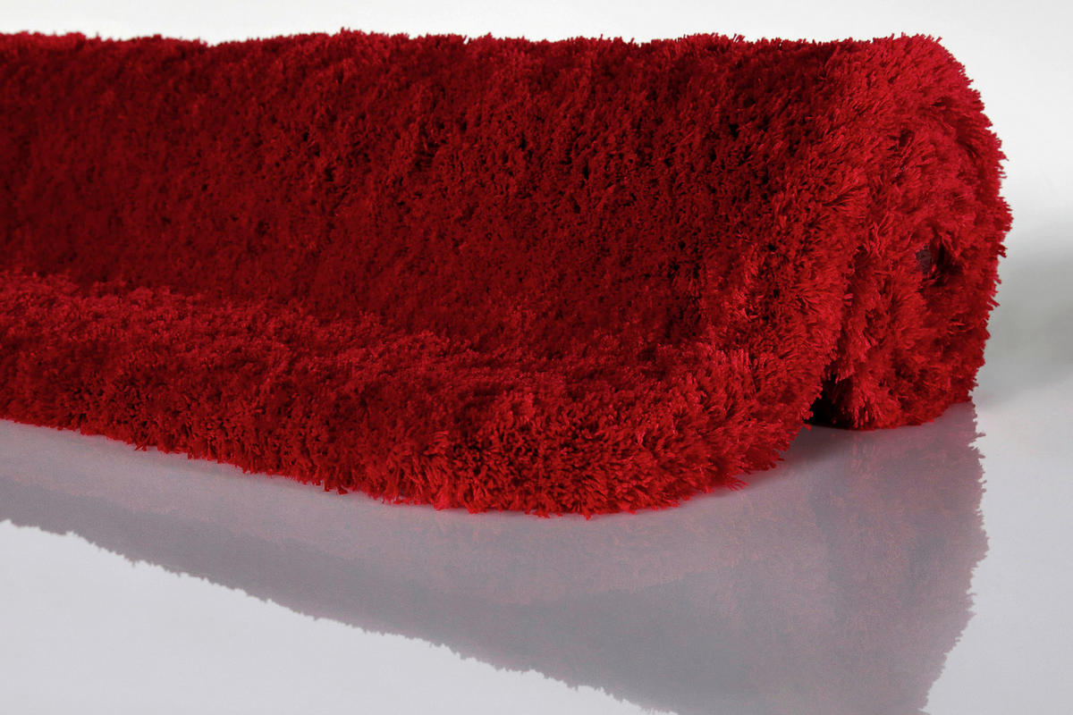 BADTEPPICH Rot 55/65 cm  - Rot, Basics, Kunststoff/Textil (55/65cm) - WECON HOME