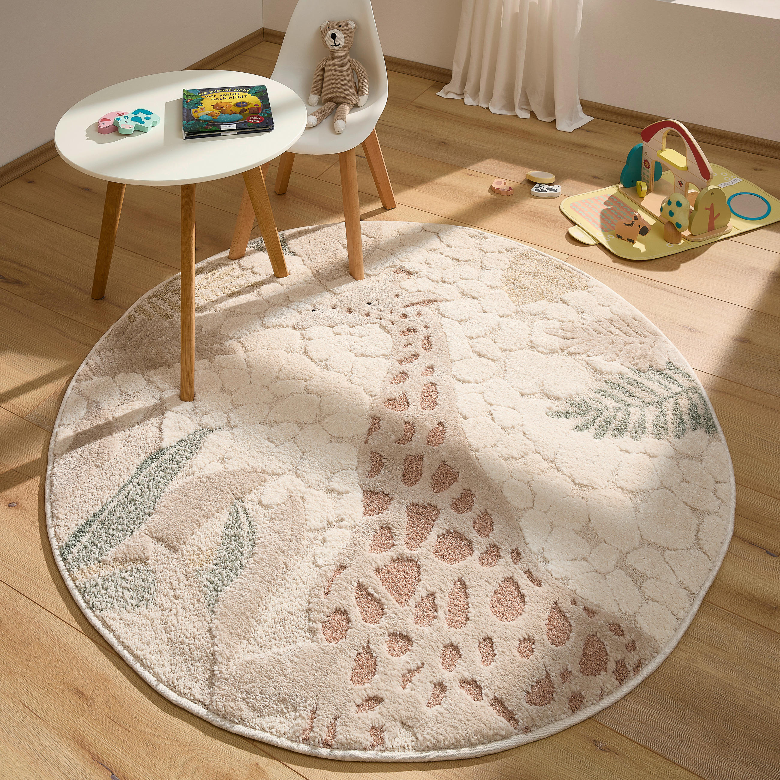 GYEREKSZŐNYEG  GIRAFFE  - krémszínű/többszínű, Trend, textil (120cm) - Ben'n'jen