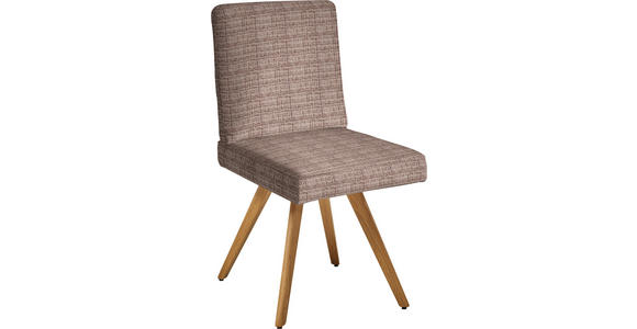 STUHL  in Flachgewebe Holz, Textil  - Eichefarben/Braun, Design, Holz/Textil (46/94/58cm) - Dieter Knoll