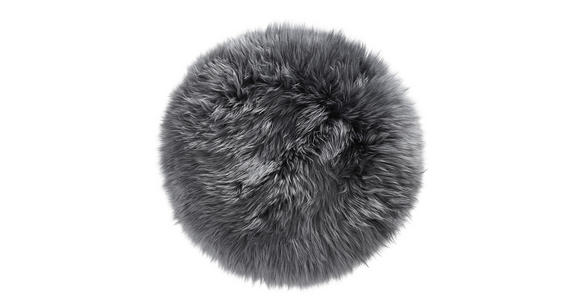 SITZKISSEN 34 cm - Anthrazit, KONVENTIONELL, Textil/Fell (34cm) - Esposa