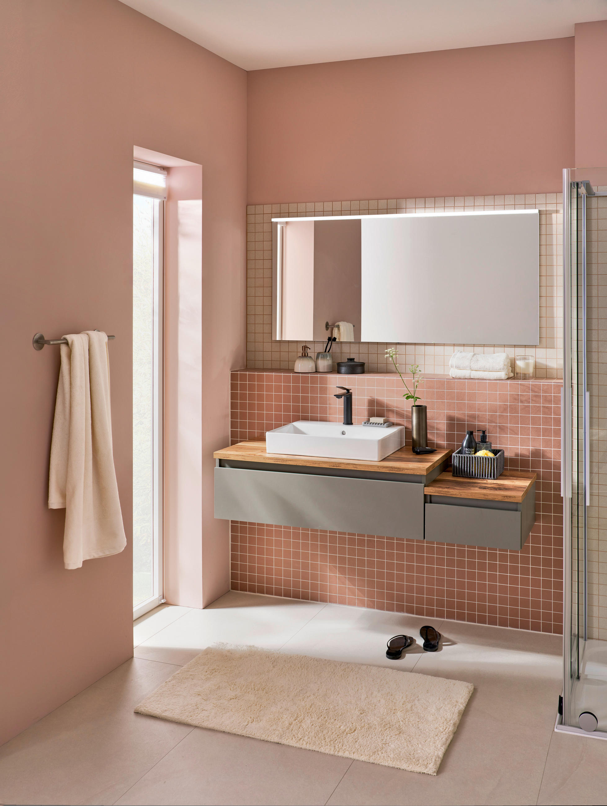 BADEZIMMERSPIEGEL 140/65,6/4,3 cm  - Basics, Glas (140/65,6/4,3cm) - Schöner Wohnen