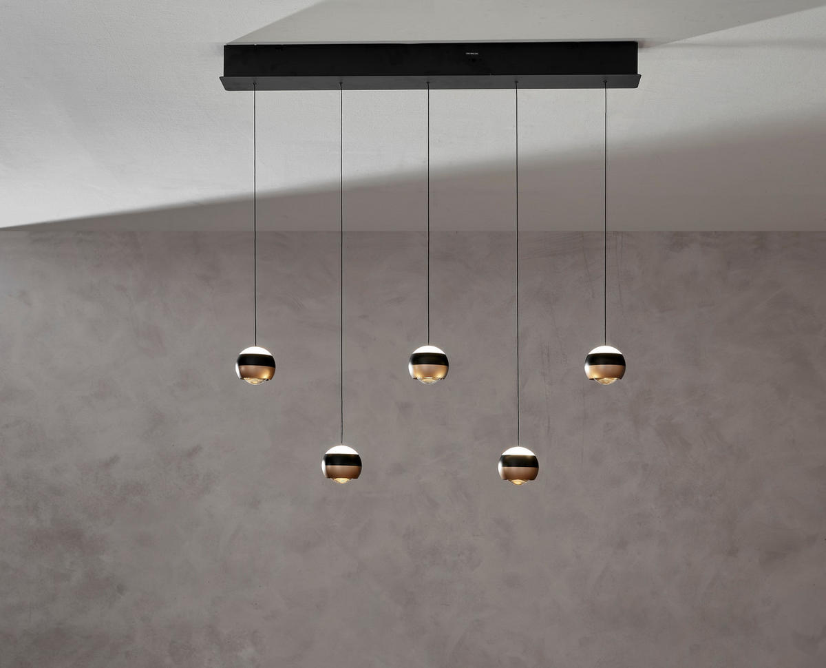 ZÁVĚSNÉ LED SVÍTIDLO, 100/10,5/200 cm  - černá, Design, kov (100/10,5/200cm) - Trio Leuchten