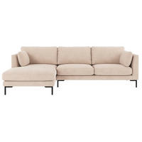 SOFFA i beige  - beige/svart, Klassisk, metall/trä (160/83/270cm) - Rowico