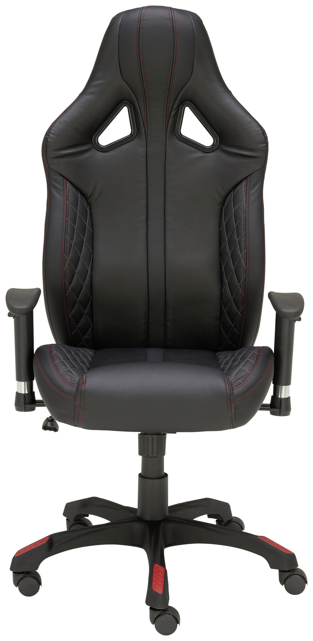 GAMING STOLICA  crvena, crna  drvo, plastika, tekstil  - tamno siva/crna, Design, drvo/tekstil (67/123-133/66cm) - Xora