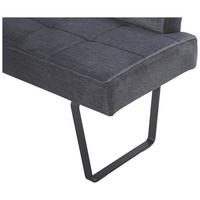 ECKBANK  in Dunkelgrau  - Dunkelgrau, KONVENTIONELL, Textil/Metall (190/150/88/62cm) - MID.YOU