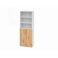 AKTENSCHRANK Weiß, Eiche dunkel  - Eiche dunkel/Weiß, Basics, Holzwerkstoff (80/215,6/41,7cm) - Venda