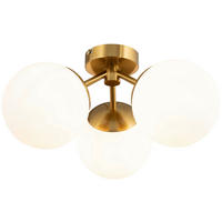 DECKENLEUCHTE 35/20 cm   - Weiß, Trend, Glas/Metall (35/20cm) - Novel