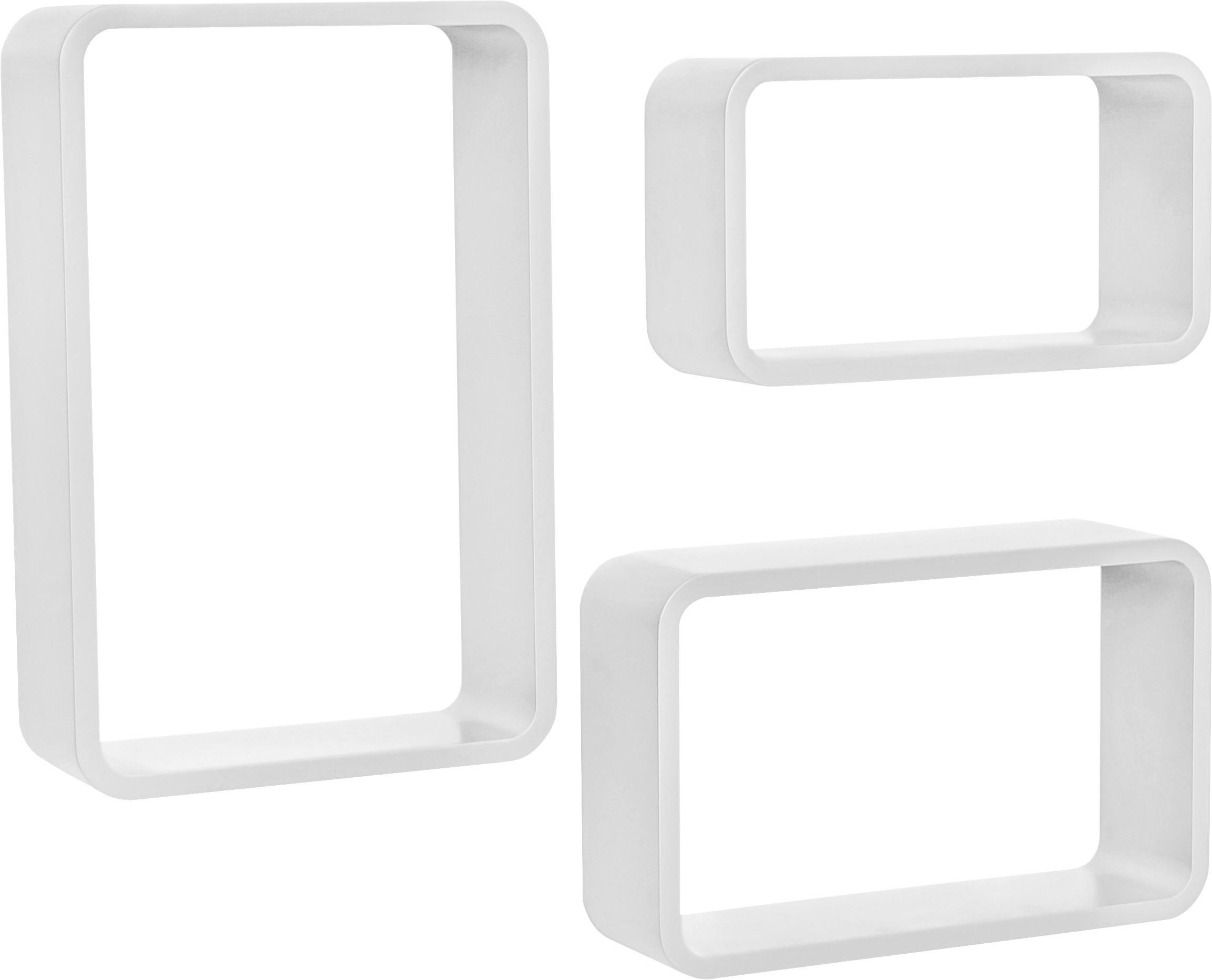 Wandregal Sven B: 35 - 45 Cm Weiß 3-Teilig