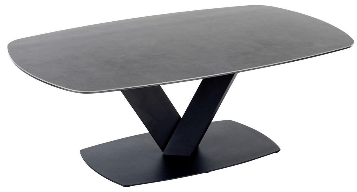 KLUB STOČIĆ  antracit, crna  - crna/antracit, Dizajnerski, staklo/metal (120/70/43cm) - Boxxx