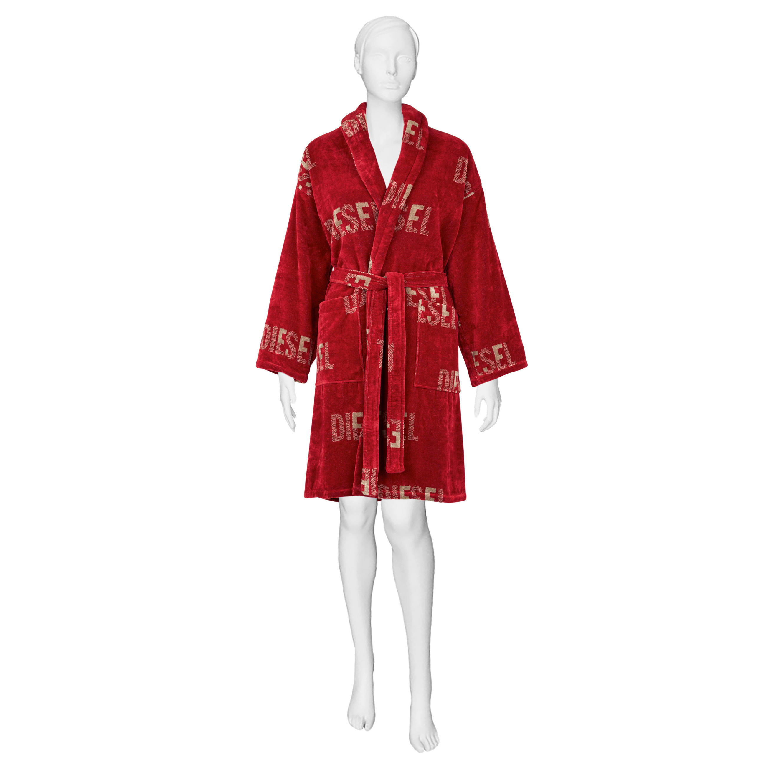 BADEMANTEL S/M Unisex  - Rot, Basics, Textil (S/Mnull) - Diesel