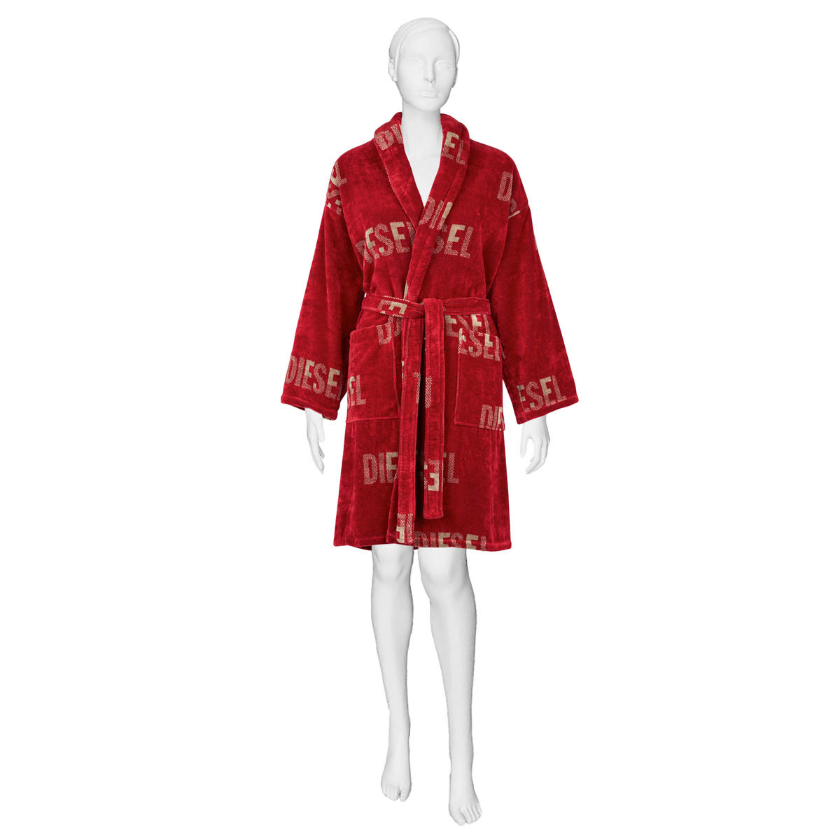 BADEMANTEL L/XL Unisex  - Rot, Basics, Textil (L/XLnull) - Diesel