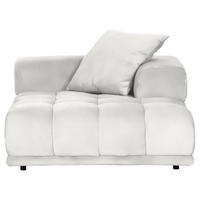 SOFAELEMENT in Plüsch Creme  - Creme/Schwarz, Konventionell, Kunststoff/Textil (125/66/155cm) - Carryhome