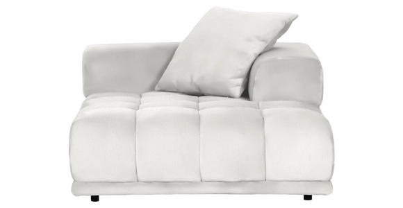 SOFAELEMENT  in Plüsch Creme  - Creme/Schwarz, KONVENTIONELL, Kunststoff/Textil (125/66/155cm) - Carryhome