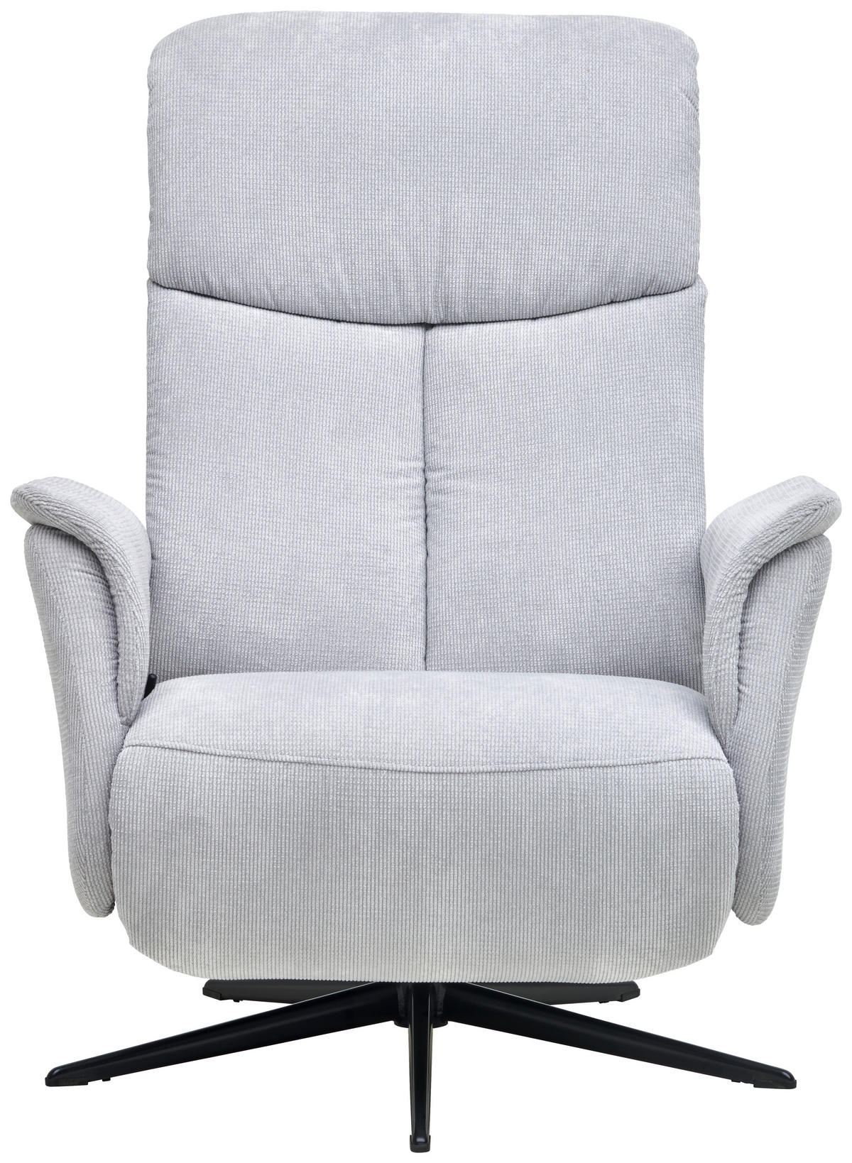 RELAXSESSEL in Textil Hellgrau  - Hellgrau/Schwarz, Design, Textil/Metall (78/101/88cm) - Welnova