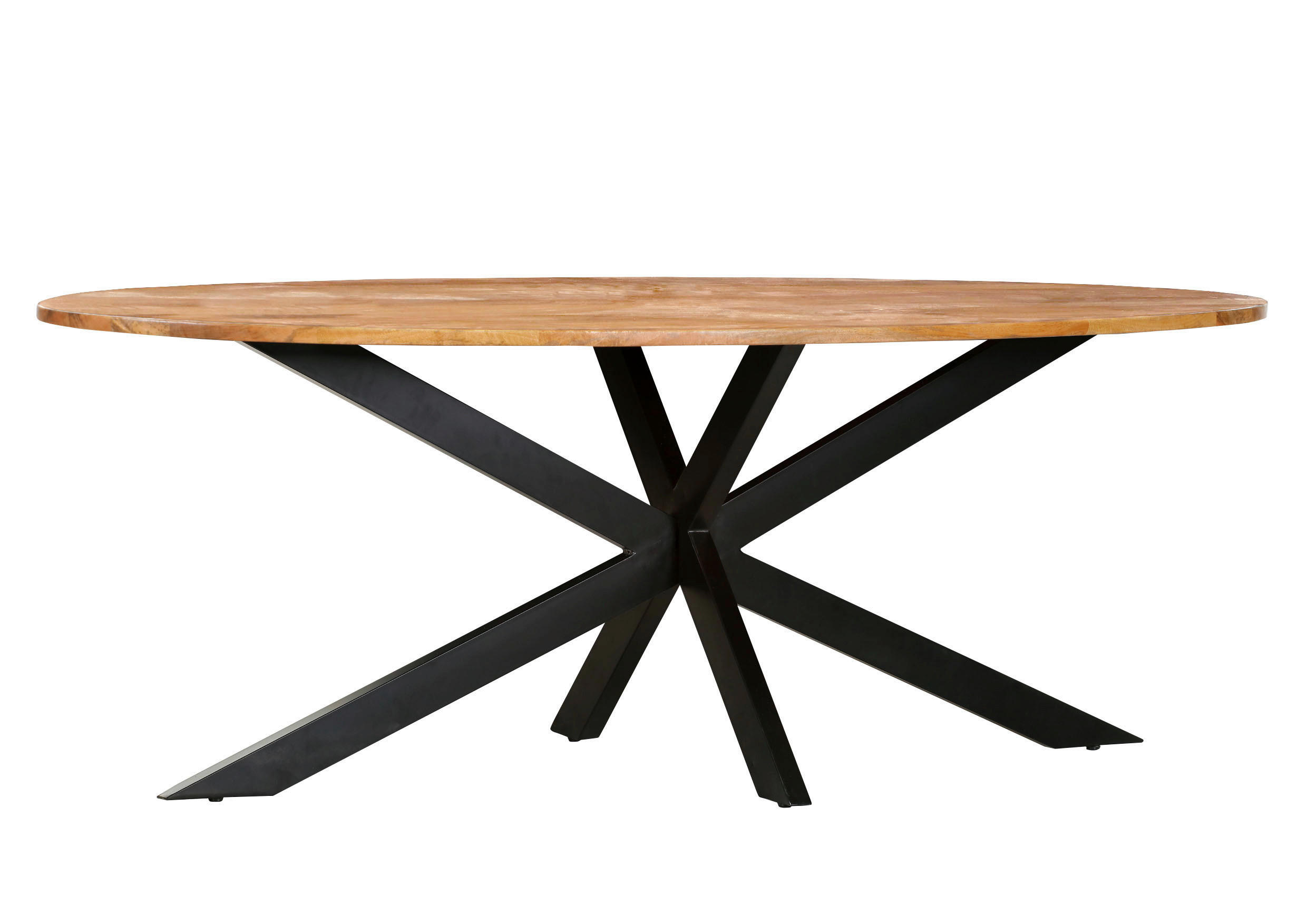 ESSTISCH in Holz 180/90/76 cm  - Schwarz/Naturfarben, Design, Holz/Metall (180/90/76cm) - Livetastic