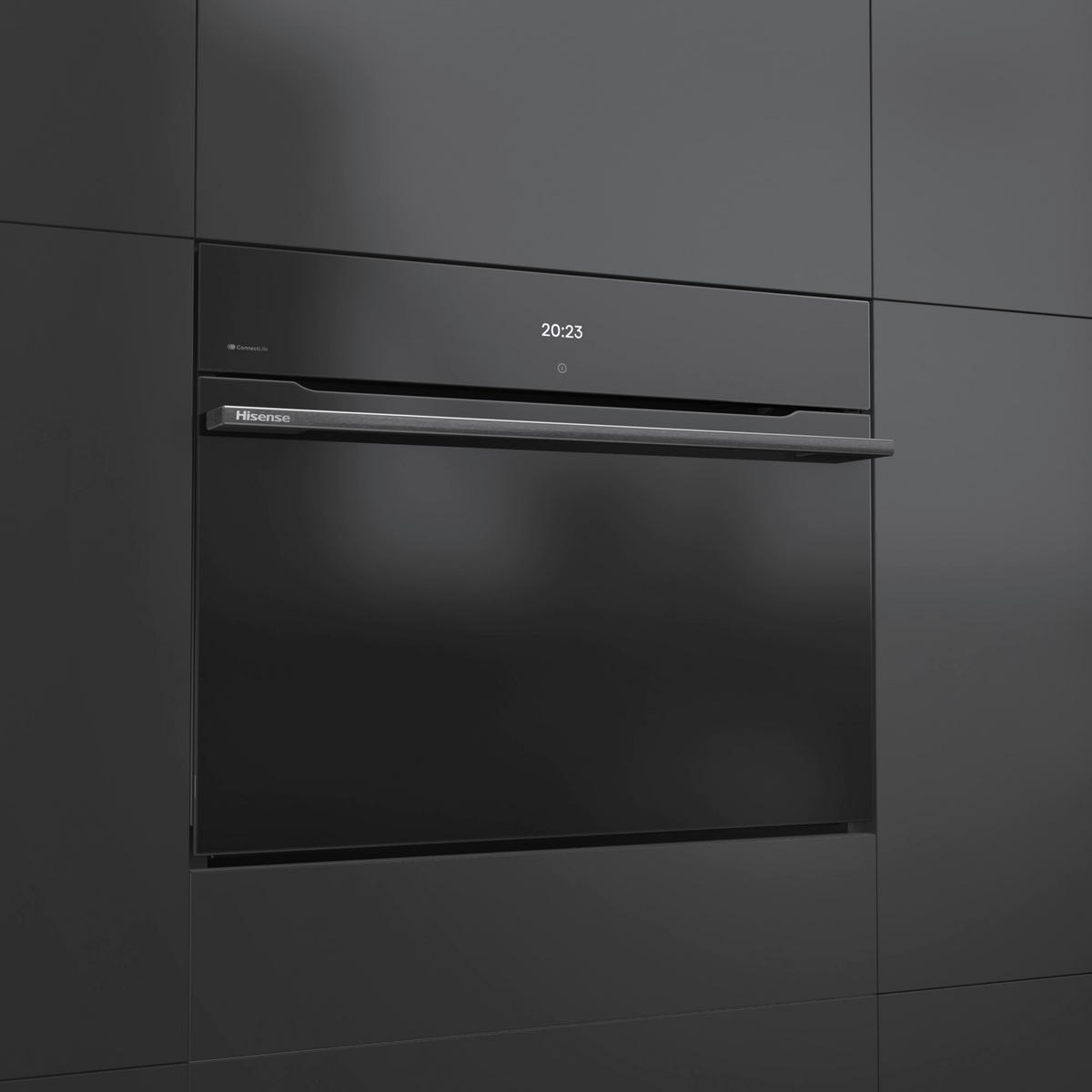 KOMPAKTBACKOFEN BIM406A8B  - Schwarz, Basics, Glas/Metall (59,5/45,5/54,6cm) - Hisense