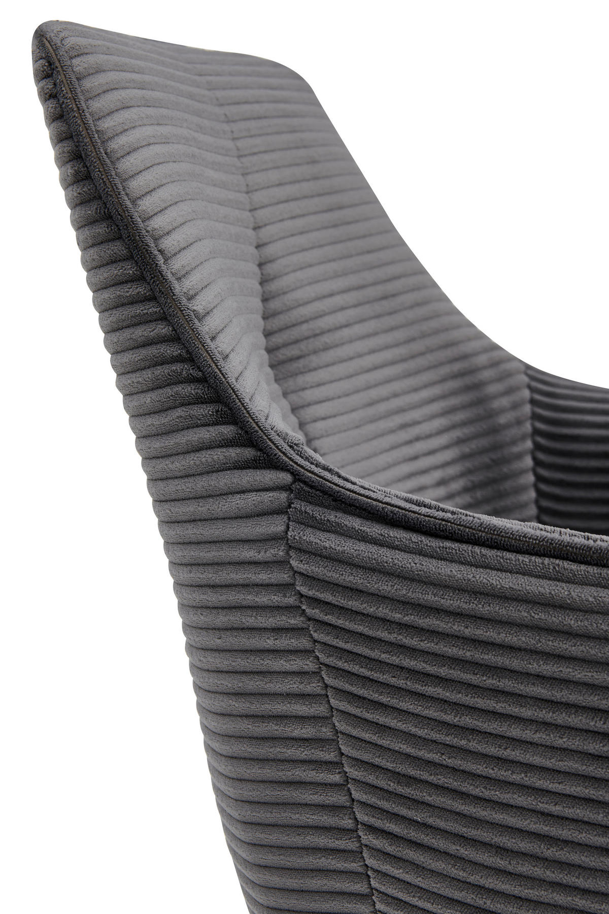 ARMLEHNSTUHL-SET 2 Stück  in Stahl Mikrofaser  - Anthrazit/Schwarz, MODERN, Textil/Metall (55/85/61cm) - MID.YOU