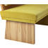 ECKBANK Chenille, Flachgewebe Kernbuche furniert, massiv Buchefarben, Gelb - Gelb/Buchefarben, KONVENTIONELL, Holz/Textil (204/157cm) - MODERANO