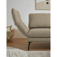 ECKSOFA  in Flachgewebe Hellbraun Armteilverstellung, Relaxfunktion, Drehsitzfunktion  255-365/175-224 cm  - Hellbraun/Schwarz, Design, Textil/Metall (255-365/175-224cm) - Dieter Knoll