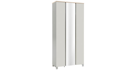 GARDEROBE 4-teilig in 270/193/37 cm - Eichefarben/Silberfarben, Design, Holz/Holzwerkstoff (270/193/37cm) - Dieter Knoll