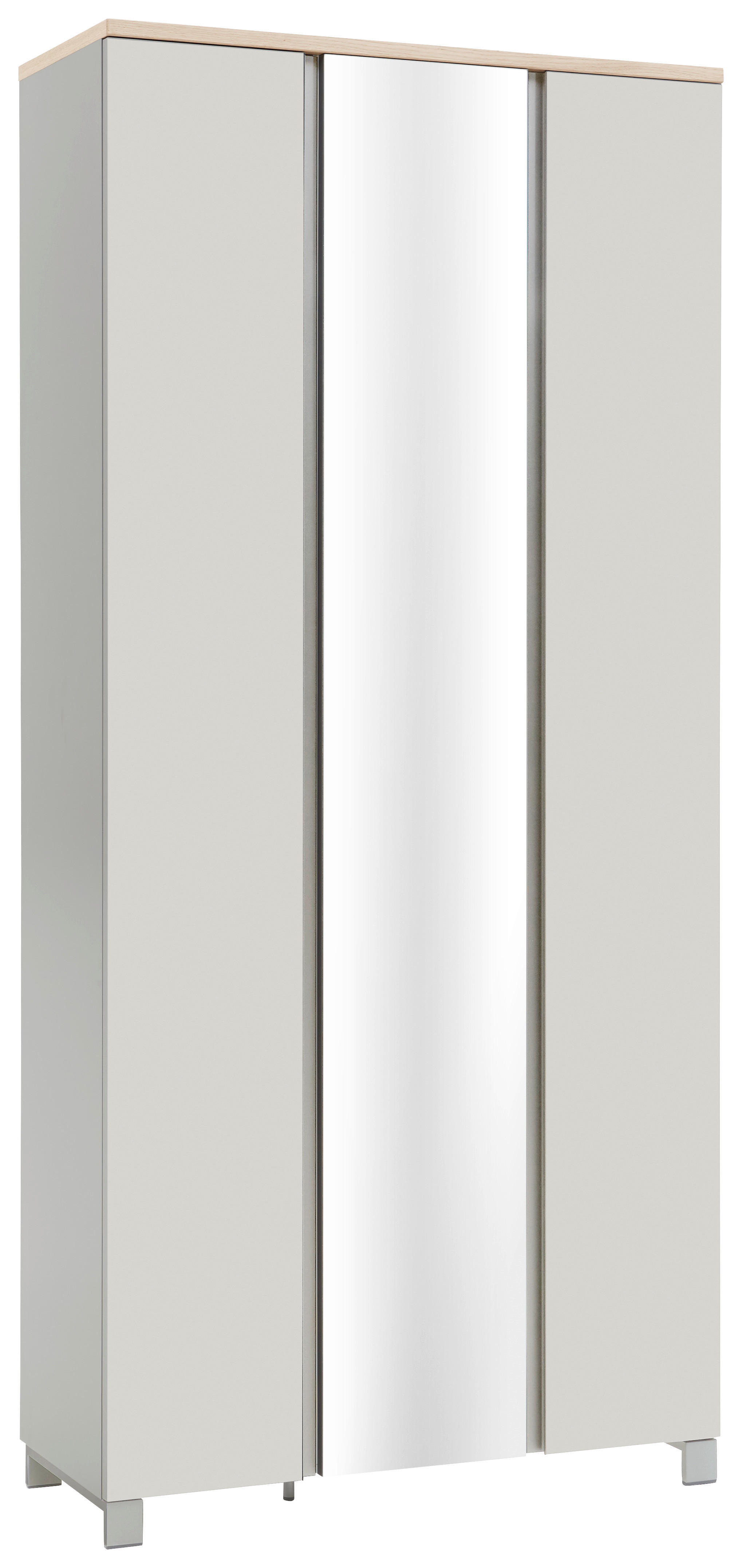 GARDEROBENSCHRANK 89/193/37 cm  - Eichefarben/Silberfarben, Design, Holz/Holzwerkstoff (89/193/37cm) - Dieter Knoll