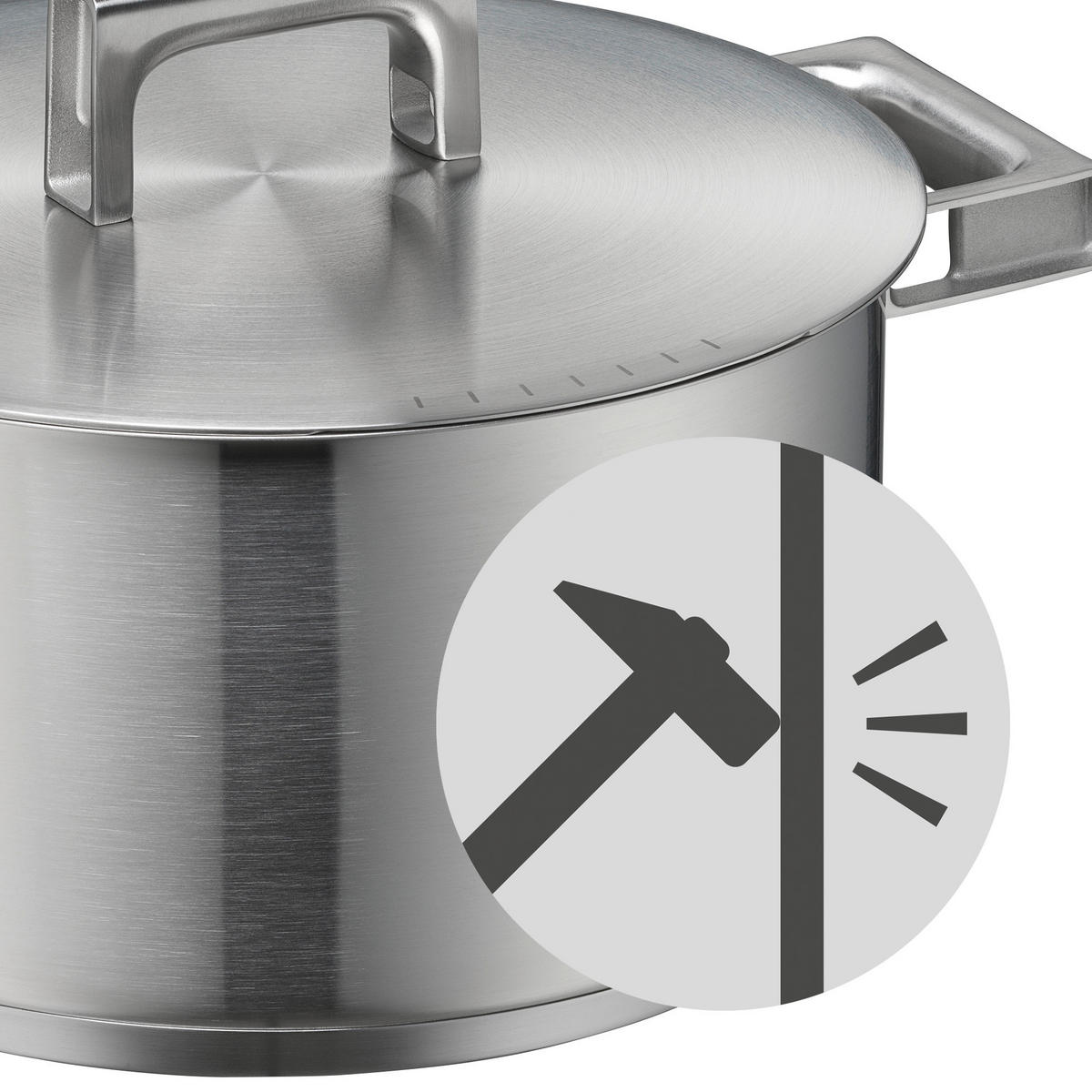 KOCHTOPFSET Ultimate Cool 5-teilig  - Edelstahlfarben, Basics, Metall (50,6/29,4/28,2cm) - WMF