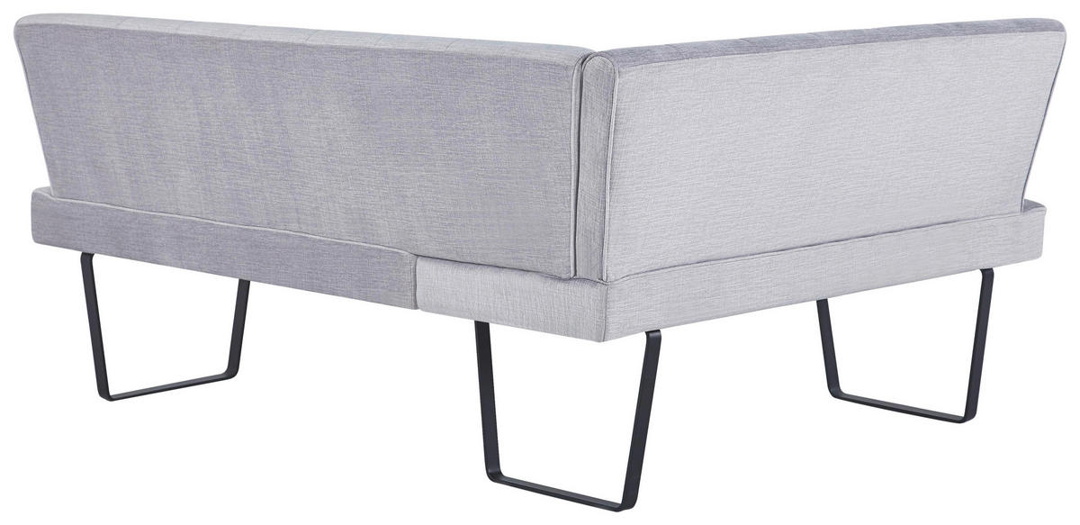 ECKBANK 150/190 cm Samt Hellbraun   - Hellbraun/Schwarz, KONVENTIONELL, Textil/Metall (150/190cm) - MID.YOU