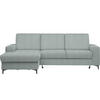 ECKSOFA in Webstoff Grau  - Schwarz/Grau, Konventionell, Textil/Metall (167/247cm) - Stylife