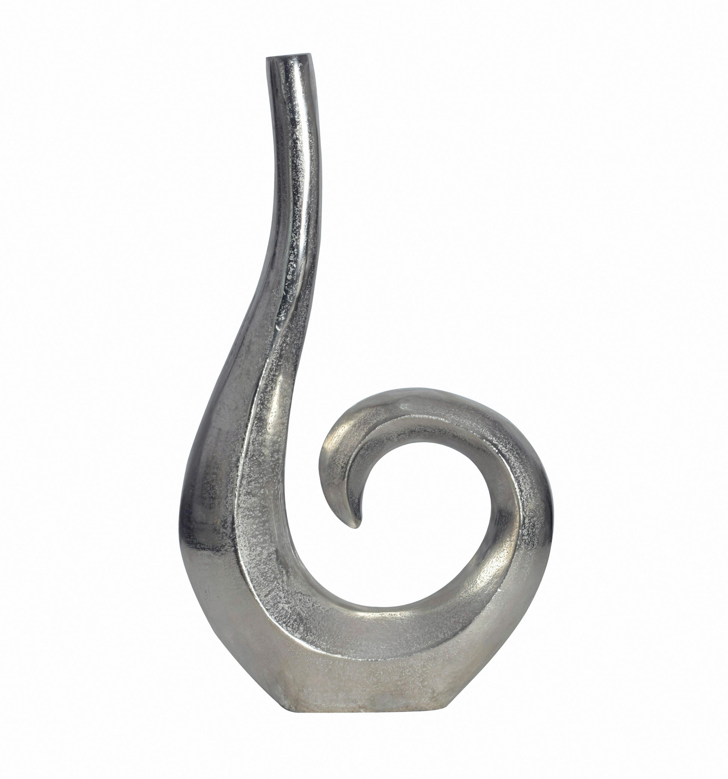 Dekovase Spirale Silberfarben B: 26 Cm