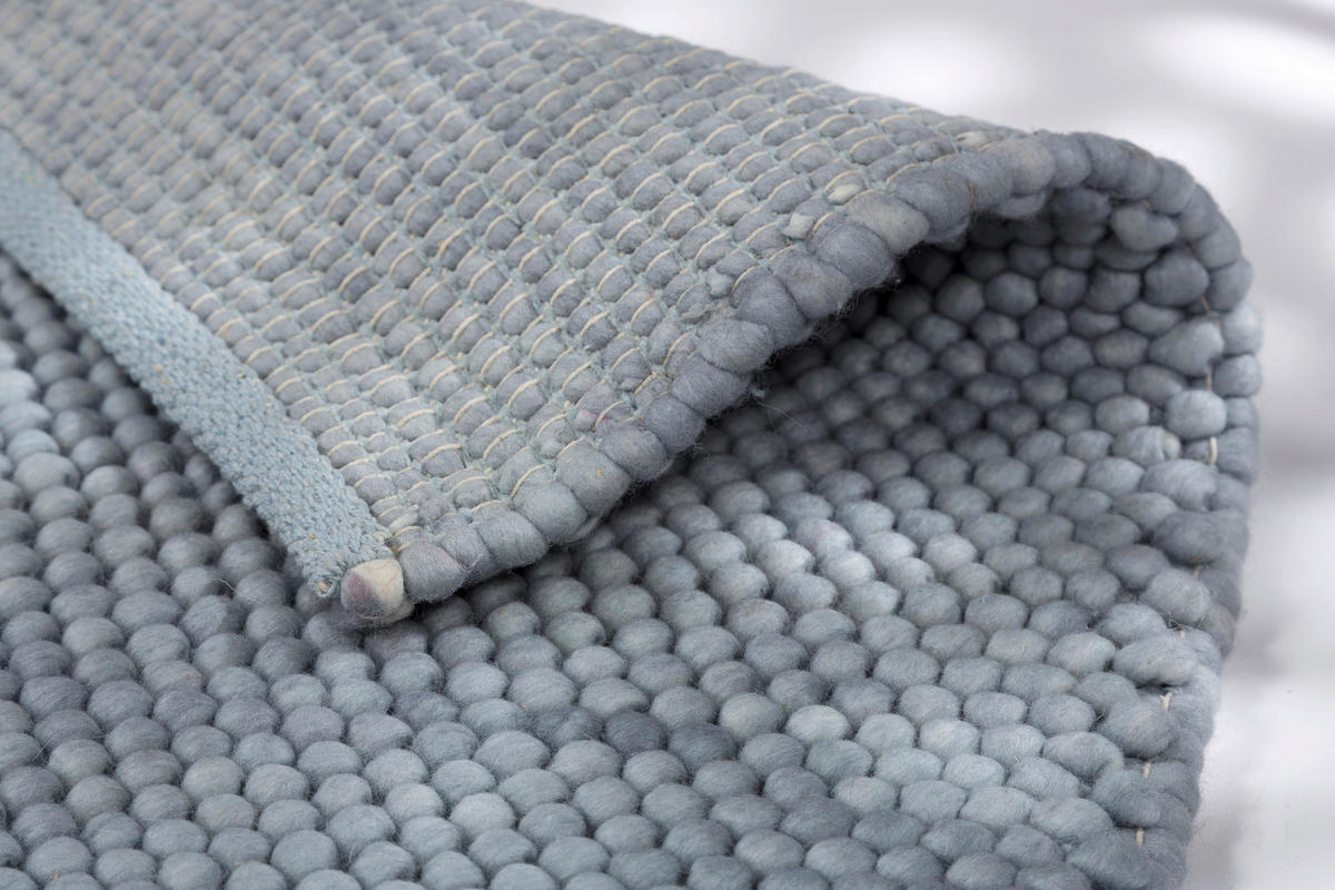 HANDWEBTEPPICH 170/240 cm Poppy Hellblau  - Hellblau, Basics, Textil (170/240cm) - Schöner Wohnen