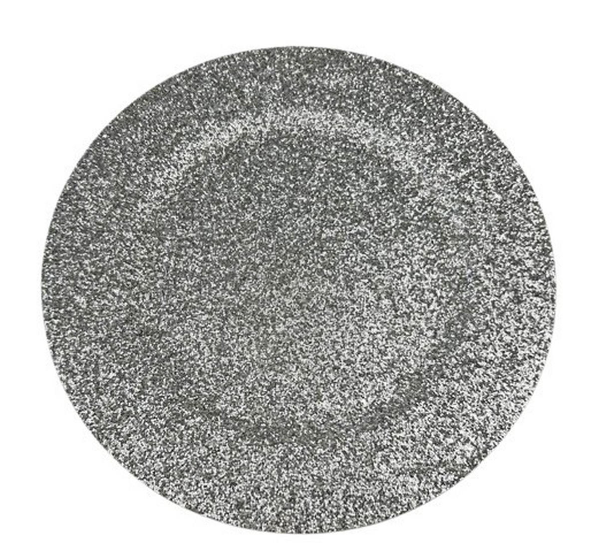 DEKOTELLER - Silberfarben, Basics, Kunststoff (33/33/2cm)