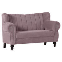 2-SITZER-SOFA Cord Flieder  - Dunkelbraun/Flieder, Design, Holz/Textil (168/96/75cm)