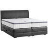 BOXSPRINGBETT 160/200 cm,  in Anthrazit, Bettkasten, Topper, Matratzen, H4 + H4 = sehr fest  - Wengefarben/Anthrazit, KONVENTIONELL, Holz/Textil (160/200cm) - Novel