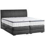 BOXSPRINGBETT 180/200 cm  in Anthrazit  - Wengefarben/Anthrazit, KONVENTIONELL, Holz/Textil (180/200cm) - Novel