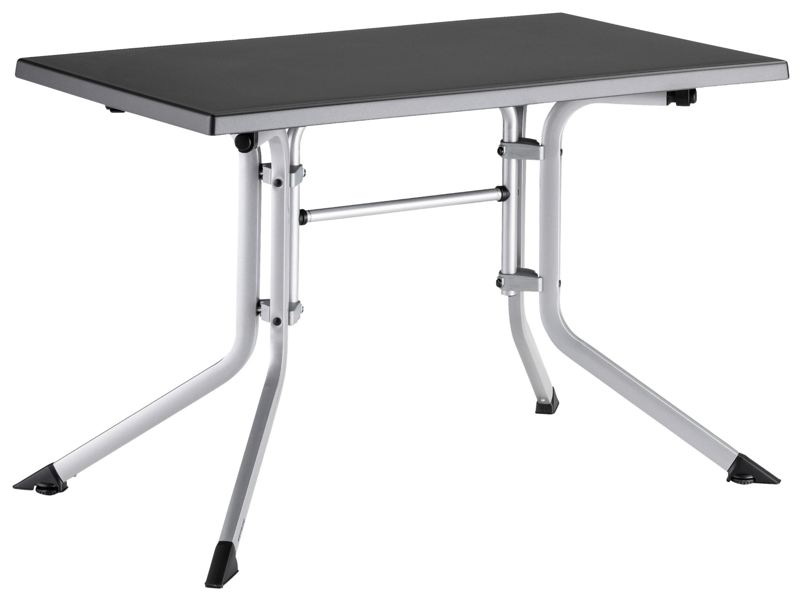 GARTENKLAPPTISCH 115/70/74 cm Metall, Kunststoff rechteckig  - Anthrazit/Silberfarben, Basics, Kunststoff/Metall (115/70/74cm) - Kettler