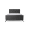 Pat Boxspring, 180/200 cm, antracit - antracit/negru, Basics, lemn/metal (180/200cm) - Hom`in