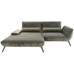 ECKSOFA Olivgrün Webstoff  - Schwarz/Olivgrün, KONVENTIONELL, Textil/Metall (191/273cm) - Carryhome