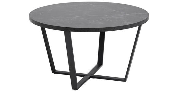 COUCHTISCH 77/77/44 cm rund Schwarz  - Schwarz, Design, Holzwerkstoff/Metall (77/77/44cm) - Carryhome