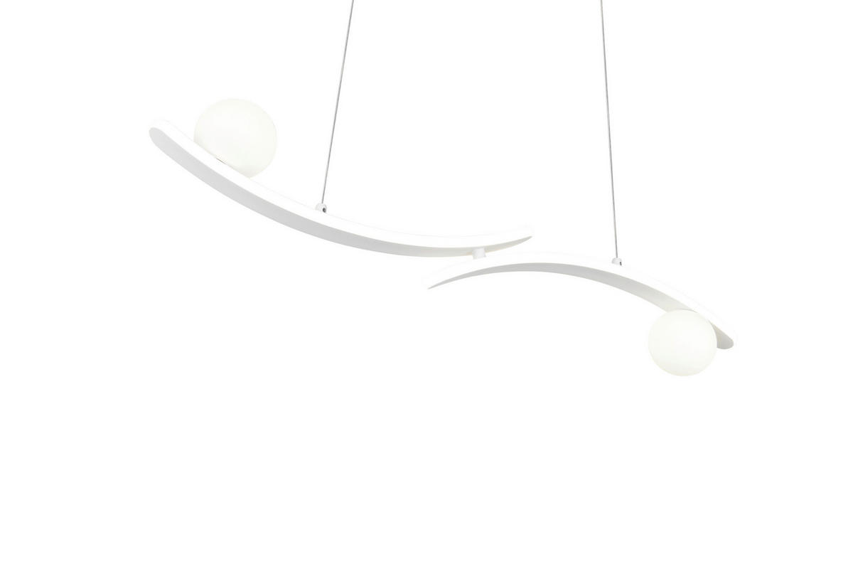LED-HÄNGELEUCHTE Napoli 82/150/9 cm   - Weiß, Design, Glas/Kunststoff (82/150/9cm) - Trio Leuchten
