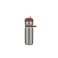 UNIVERZÁLNA FĽAŠA 0,6 l - farba ušľachtilej ocele/červená, kov/plast (0,6l) - Mepal