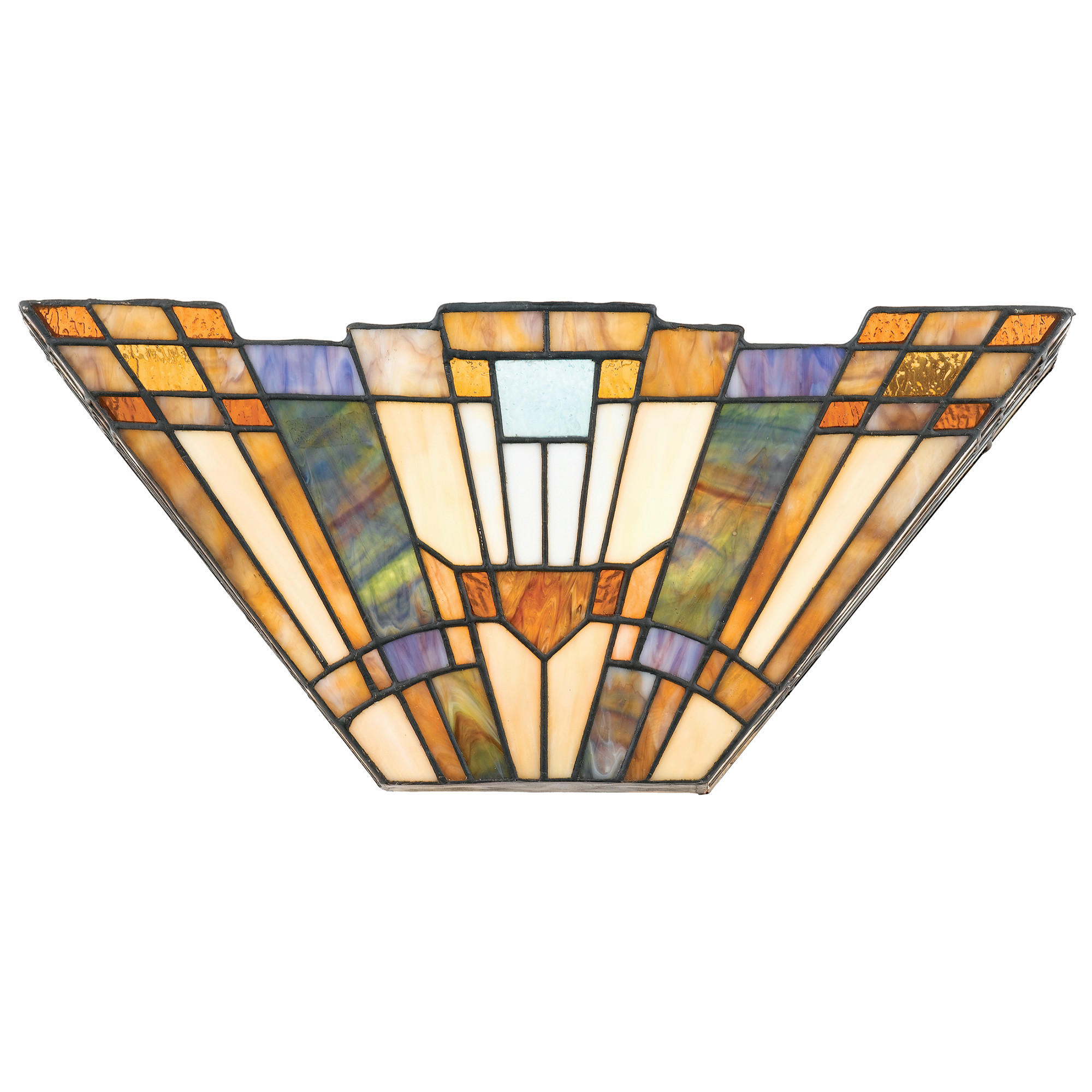 WANDLEUCHTE 40.6/17.8/14 cm   - Bronzefarben, Natur, Glas/Metall (40.6/17.8/14cm) - Elstead Lighting