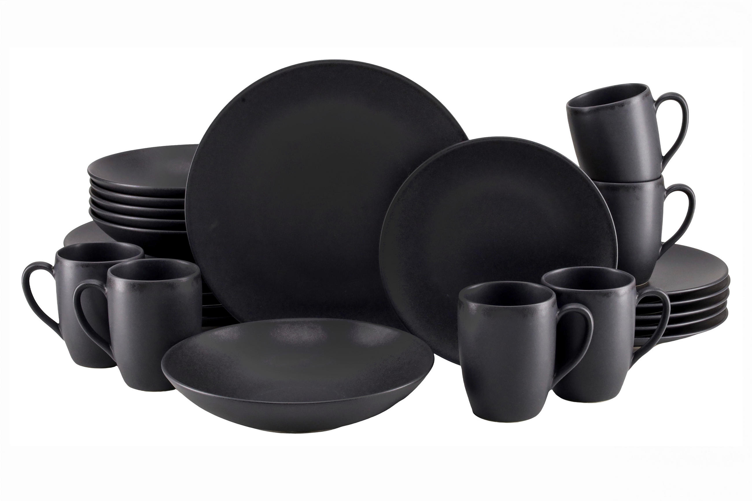 KOMBISERVICE Soft Touch 24-teilig  - Schwarz, Basics, Keramik - Creatable