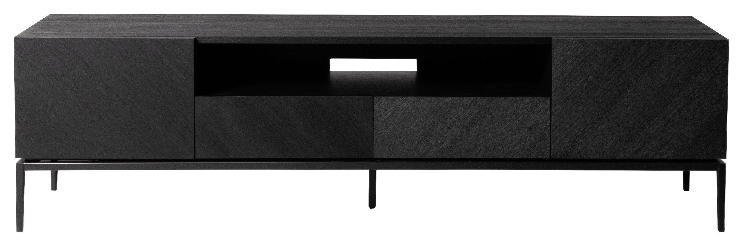 TV-BÄNK Ikon  i 180/50/40 cm  - svart, Lifestyle, metall/trämaterial (180/50/40cm) - home24