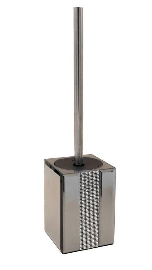 WC KEFE-SZETT fém  műanyag   - króm/szürke, Basics, műanyag/Üveg (10/41/10cm) - Sadena
