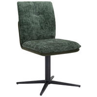 STOL, kovina, tekstil zelena  - črna/zelena, Design, kovina/tekstil (49/85/61.5cm) - Novel