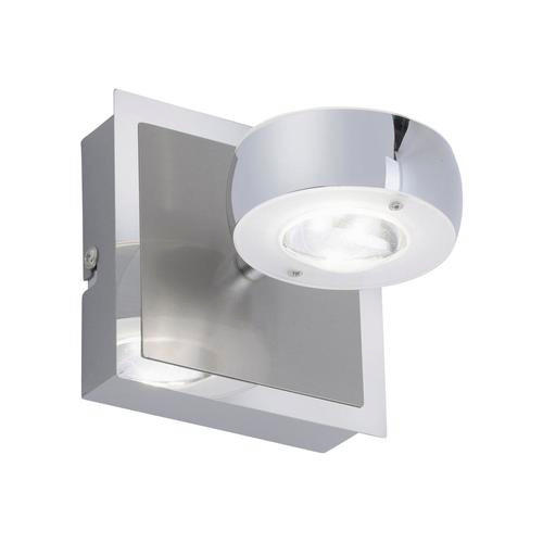LED-WANDLEUCHTE    - Silberfarben, Design, Kunststoff/Metall (12/12/14cm)